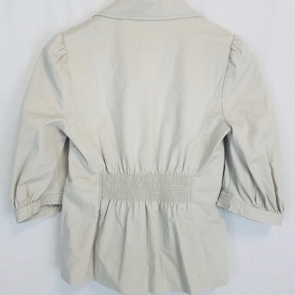 BCBGMaxAzria Tan Nancy Button Blazer Jacket NWT - Picture 5 of 8